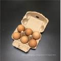 Disposable waterproof Pulp egg tray chicken egg cartons 4 packers 4x2 cells